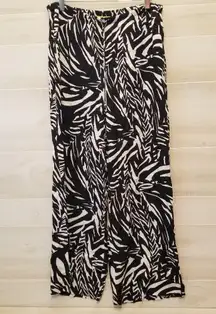 {L} St. John So Cal Zebra Animal Print Lounge Pants Swim Cover