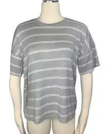 Urban Outfitters Lumiere Paloma Stripe Ruffle Back Tie Waist Tee T-shirt Size M