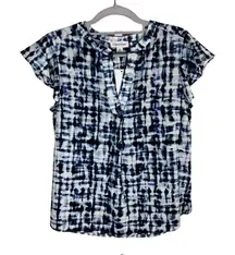 Calvin Klein Blue‎ Tie-Dye T-Shirt Unisex Adult Medium Polyester Spandex Sz M