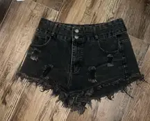 Shein Shorts Jean Black