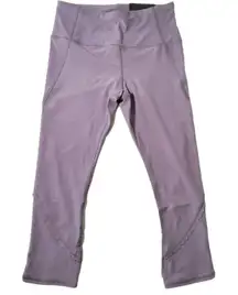 RBX Capri Leggings Womens Small Purple‎ Activewear Scalloped Hem