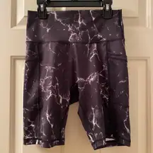 Limitless Biker Short High Rise 7” Size Medium Black Marble