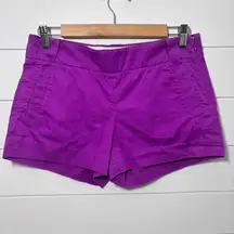 J.CREW CHINO Purple‎ Cotton SHORTS Size 4