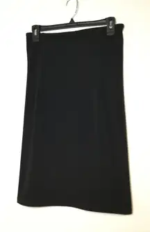 Elizabeth & Jones Black Pencil Skirt Career Wear Knee Length Classic Style S‎