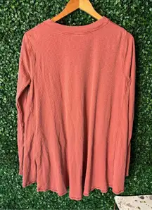 Lululemon Dare to Drape Long Sleeve Top Size 6 Flowy Hi Low Hem Rustic Clay
