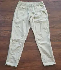 Vuori Women's Sesame Athleisure Trendy Retro Ripstop Casual Pants Size Small