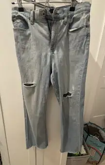 Straight Leg Boyfriend Denim Jeans