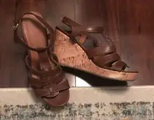 Franco Sarto Women's Sz 8 Brown Wedge