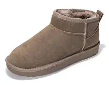 Project Hippy Mini Classic Cloud Mushroom Suede Ankle Plush Slip On Boots