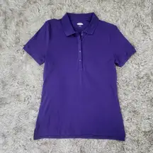 Old Navy Short Sleeve Collared Polo Shirt Purple Women's Size Medium