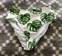 Cupshe Size Medium Tropical High‎ Rise Bottom Full Bikini Bottom Vacation