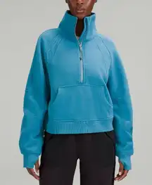 Lululemon Scuba Oversized Funnel Neck Half Zip Oceanic Blue