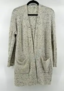 Madewell Womens Donegal Kent Cardigan Sweater Smoke Gray Open‎ Front Pockets MED