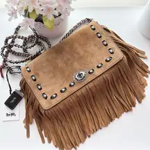 Coach  86821 1941 Cervo Suede Leather Fringe Dinky NWT