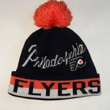 NHL Philadelphia Flyers Beanie Hat Pom Pom Orange Black Hockey CCM