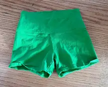 Green tna bike shorts from Aritzia