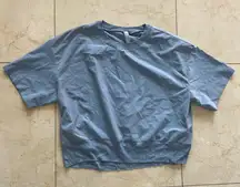 Athleta Light Blue Polyester and Spandex Tee Sz Medium