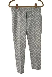 Banana Republic Gray White Pattern Hampton Pant
