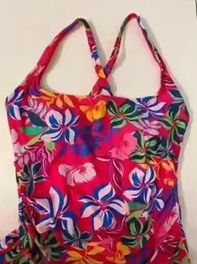 Caribbean Joe Women’s Swimsuit One-Piece Tropical‎ Print Size 14