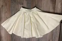 Lulus mini skater full skirt w/tulle layer - beige