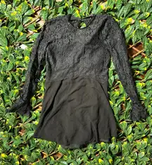 Zara Black Whimsigoth Lace Mini Dress Size Small