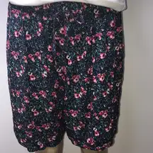 West Loop Size L/XL Floral Pull Elastic Waistband Tie Waist Shorts New With Tags