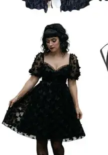 3 PIECE DARK FAIRY WHIMSY GOTH BUTTERFLY DRESS CORSET TIE‎ UP SWEATER TOP