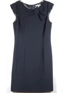 SANDRA DARREN Black Career Sheath Dress Size 8.