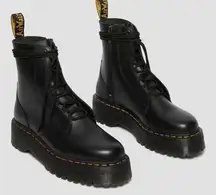 Dr. Martens  Women’s Black Jarrick Smooth Leather Platform Boots Size 10