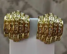 vintage 80’s Christian Dior clip-on earrings earhuggers