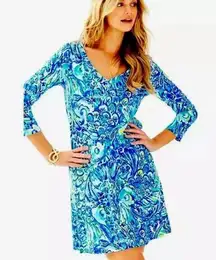 Lilly Pulitzer  Erin Pima Cotton Blue Crush After Party New Size Small