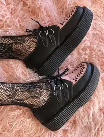 TUK black and pink Vida Mondo creeper shoes