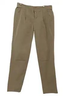 Vince Pleated Tapered Leg Khaki Dress Pants Womens 4 Trousers Tan Preppy Fall