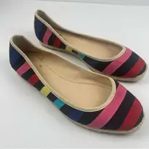 Kate Spade casual summer flat, fun summer muti stripe!