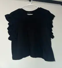 ZARA Ruffle T-Shirt