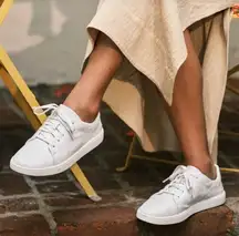 Olukai Pehuea Lī ‘Ili White Leather Sneakers Size 8