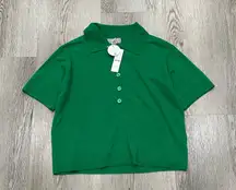 Featherweight cashmere short-sleeve sweater-polo