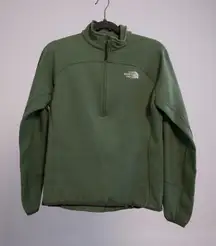 The North Face Womens Fleece Pullover Jacket Green 1/4 Zip Size M
