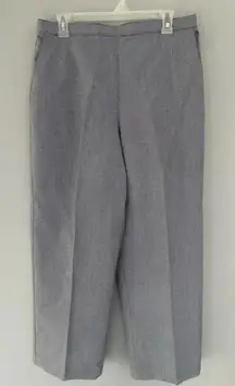 NEW Alfred Dunner Cote D'Azur Womens Sz 10 Elastic Waist Pants Blue Houndstooth