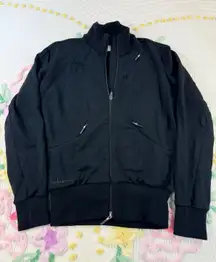 Icebreaker New zealand Merino Wool Blend Zip Up Jacket Women's Size S Black