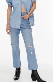 Aritzia Denim Forum The Joni High Rise Loose 26l Size 27 Straight Leg High Rise