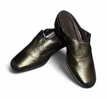 Sesto Meucci Gold and Black Mules