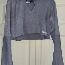 Gymshark purple Cropped Long Sleeve Top