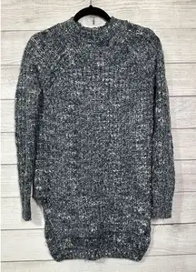 Ruff Hewn Women's Small Sweater Chunky‎ Cable Knit Blue Long Sleeve Pullover
