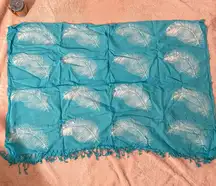 Blue Feather Sarong