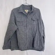 Women’s Woolrich size XL cotton flannel grey