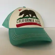 Billabong  Turquoise & Cream California Love Trucker Hat