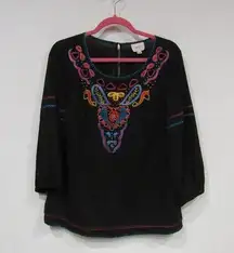 ECI Beaded Blouse Size 10 EUC