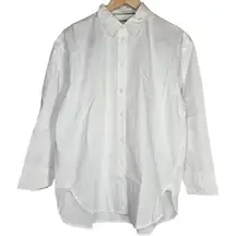 J. Crew Petite Relaxed Fit Crisp Cotton Poplin Shirt‎ White P10 AW717