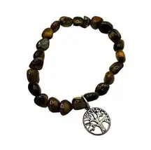 Tigers eye tree of life bracelet